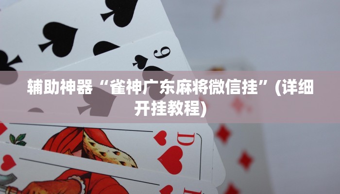 辅助神器“雀神广东麻将微信挂”(详细开挂教程)