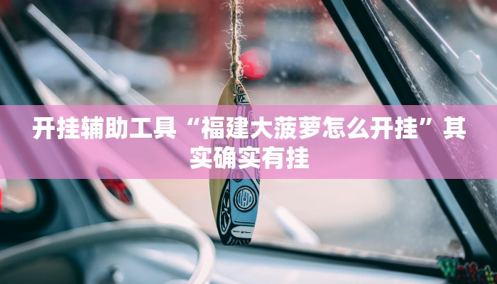 开挂辅助工具“福建大菠萝怎么开挂”其实确实有挂